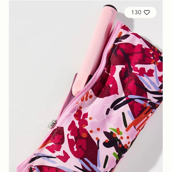 GLISTER "Curling iron with carrying pouch in pink and maroon" - Picture 3 of 6